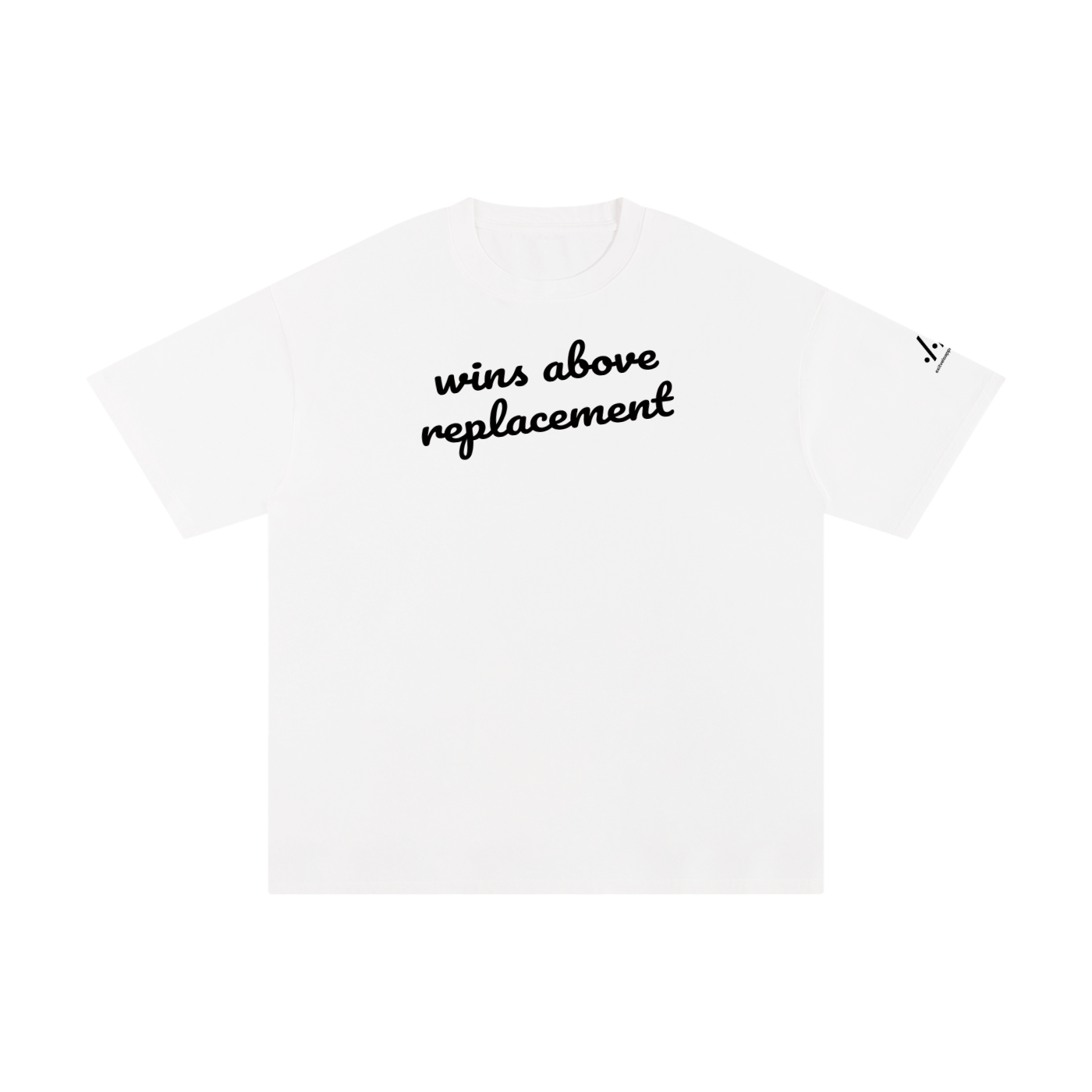 WAR cotton tee — Black on white