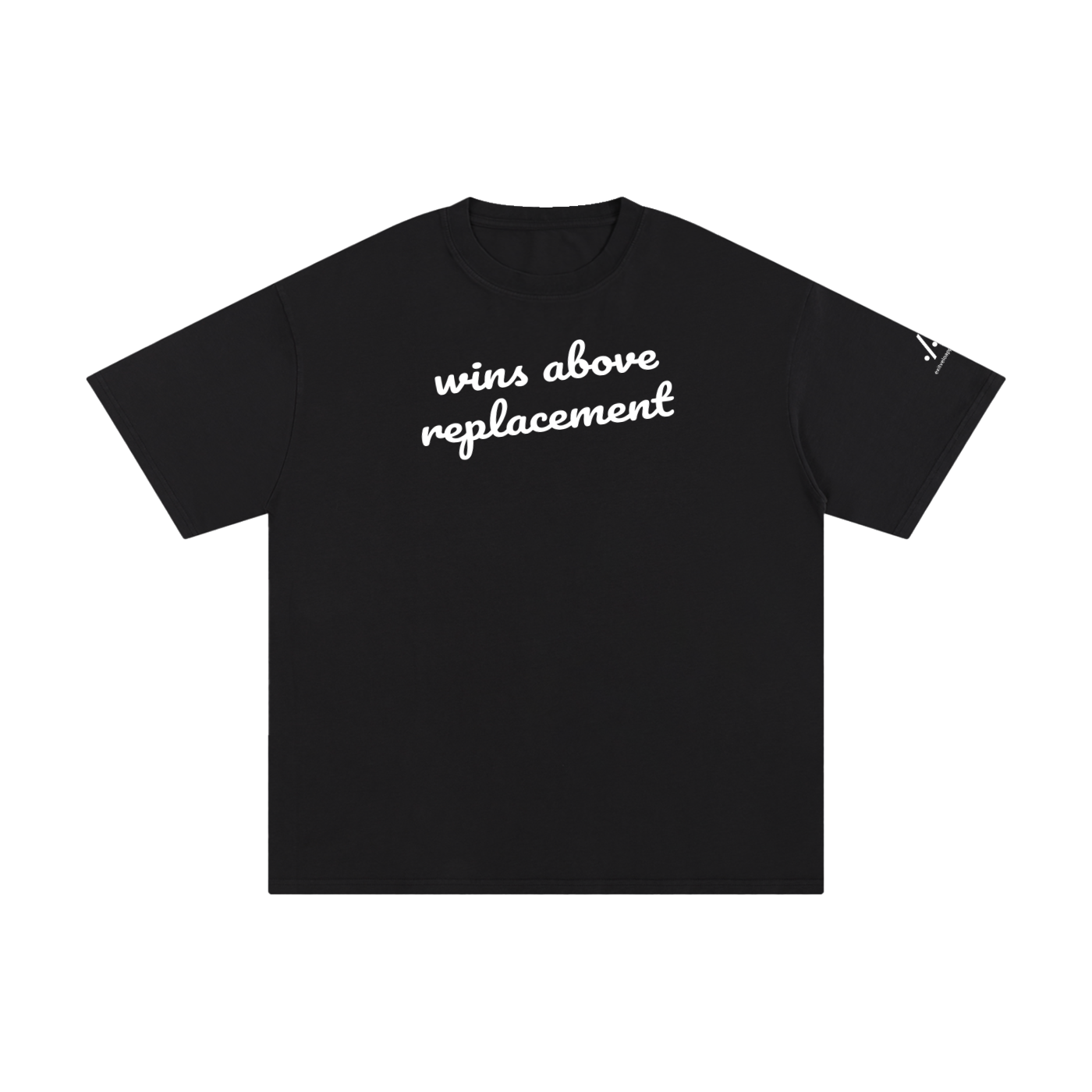WAR cotton tee — white on black