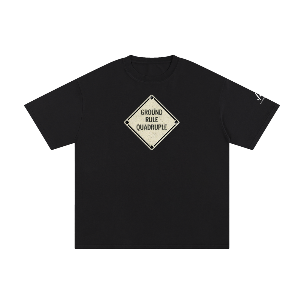 Ground rule quadruple — Black, navy, blue