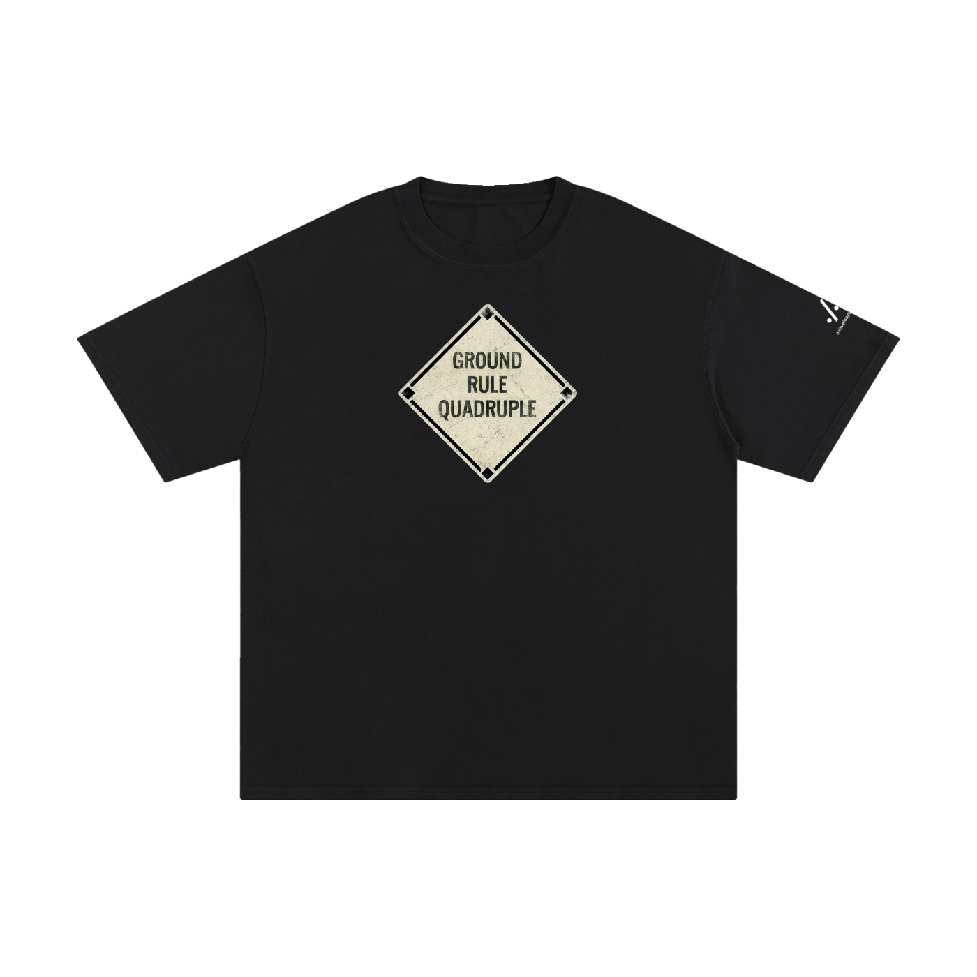 Ground rule quadruple — Black, navy, blue