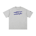 wRC+ cotton tee — Blue on grey