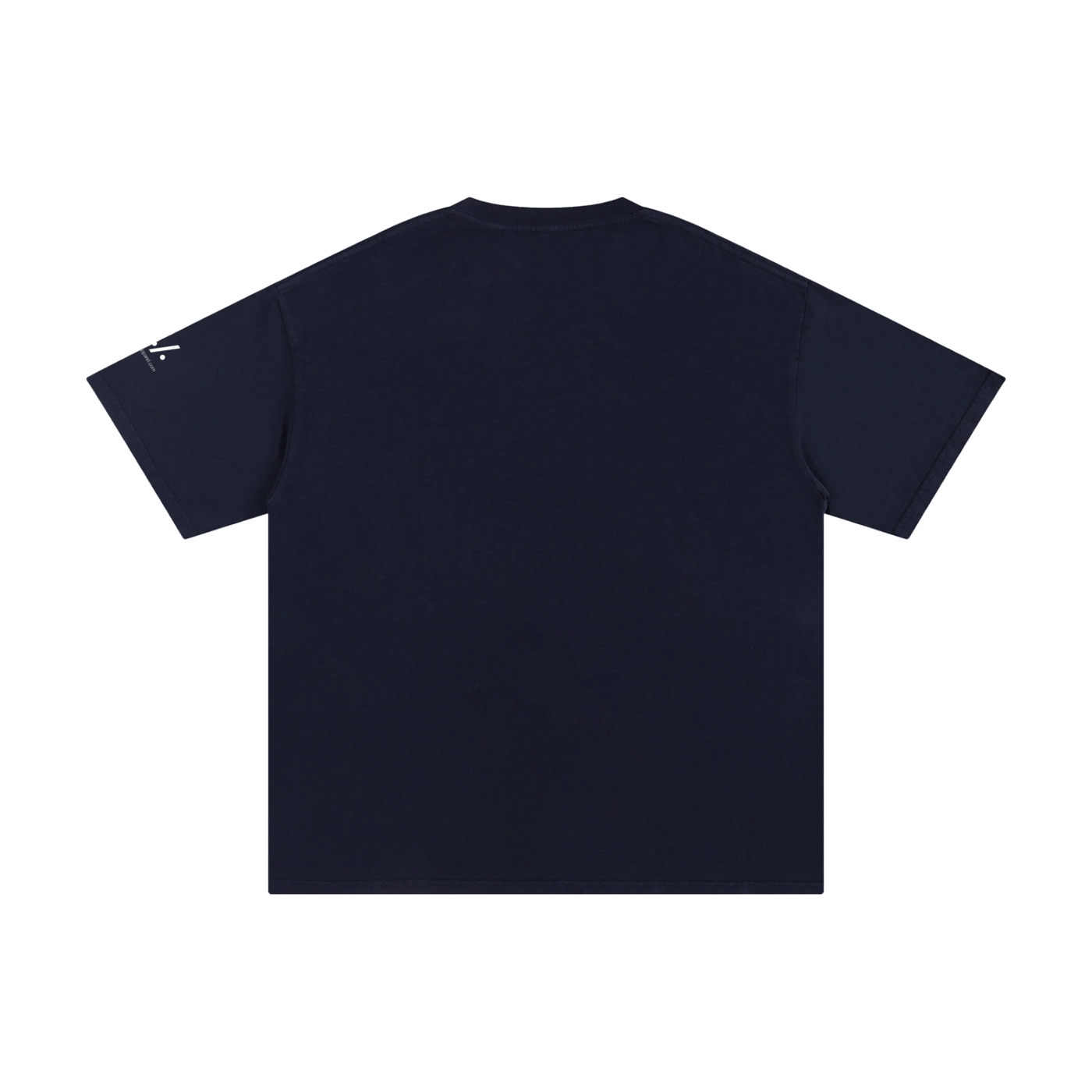wRC+ cotton tee — Orange on navy blue