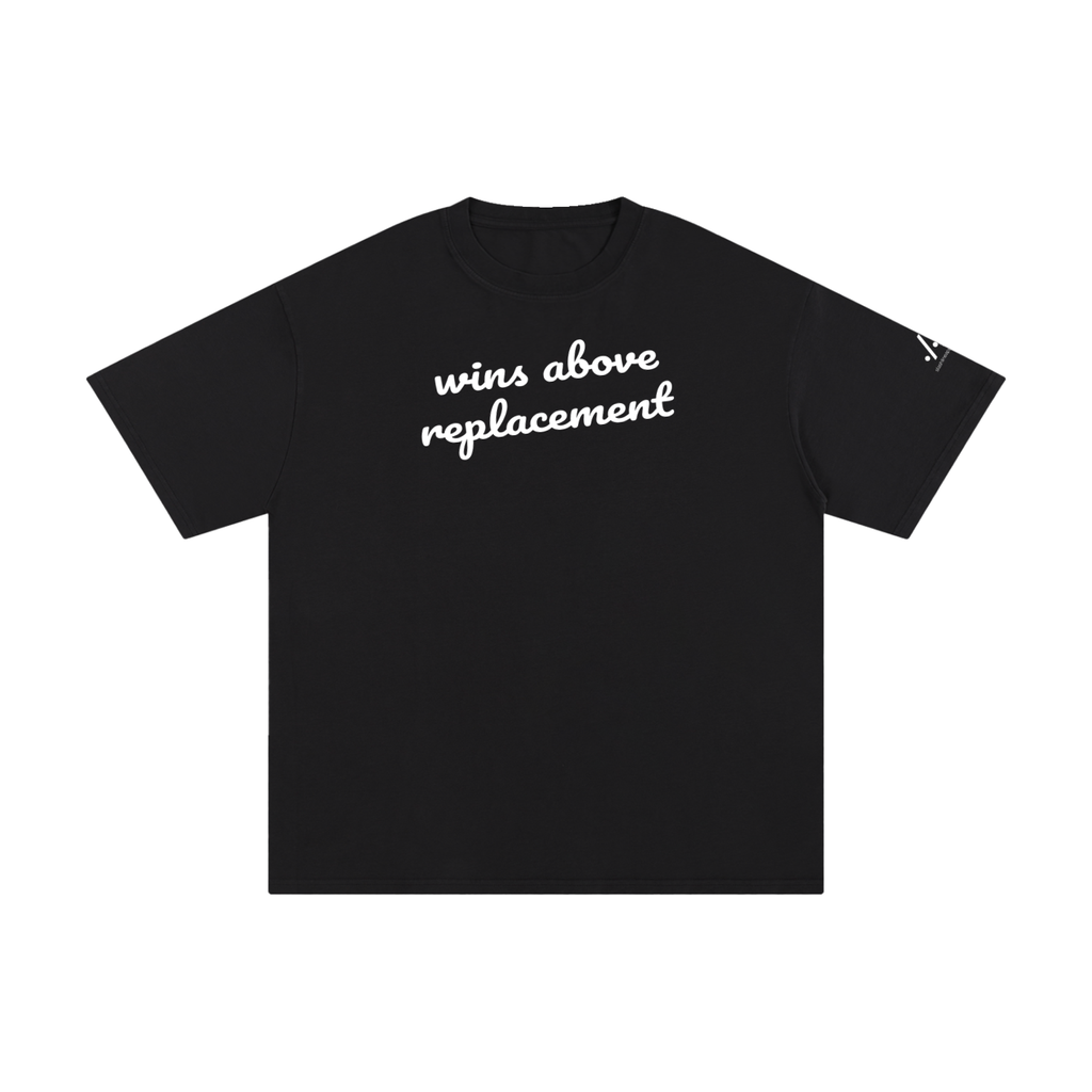WAR cotton tee — white on black