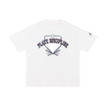 Plate discipline cotton tee — White