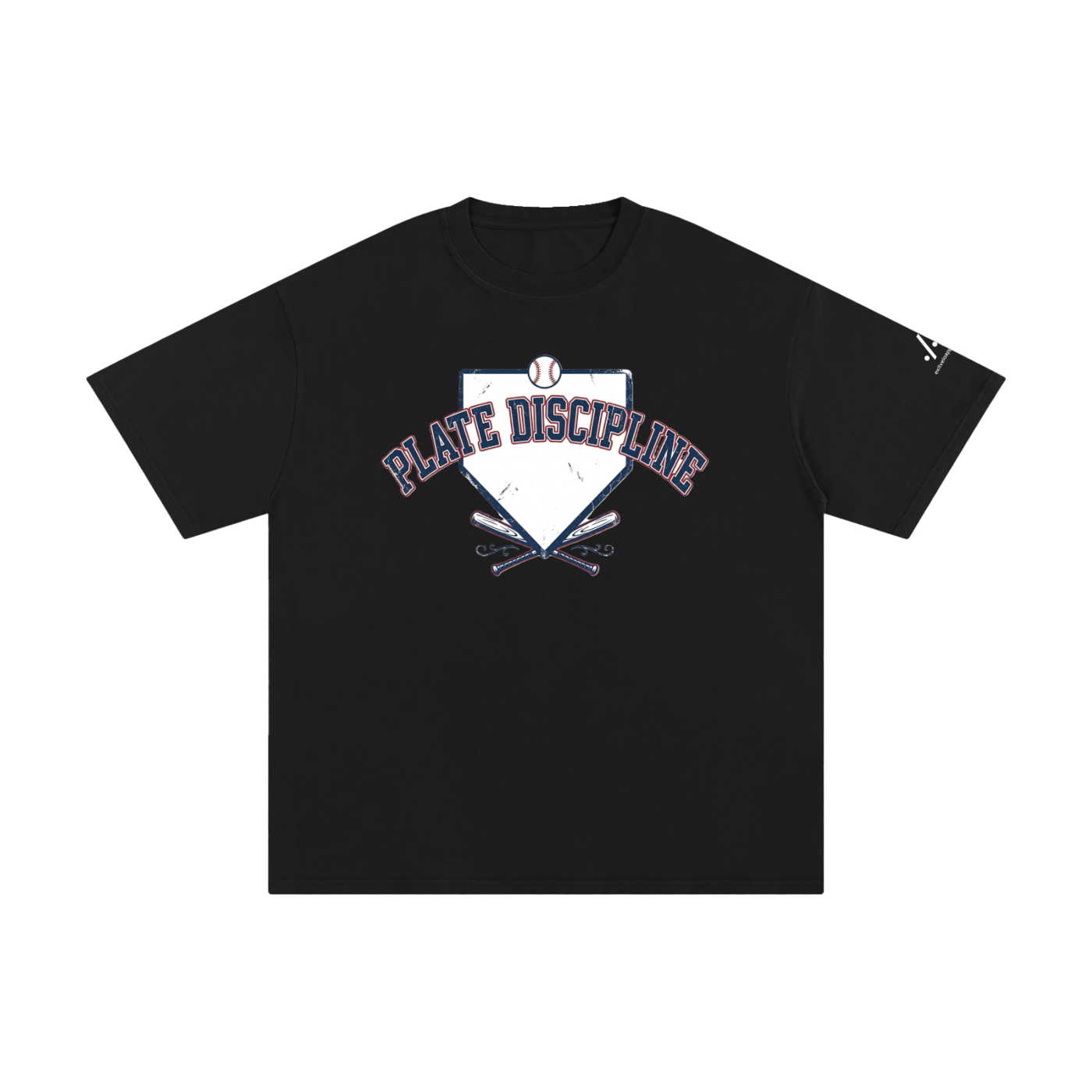 Plate Discipline cotton tee — Black