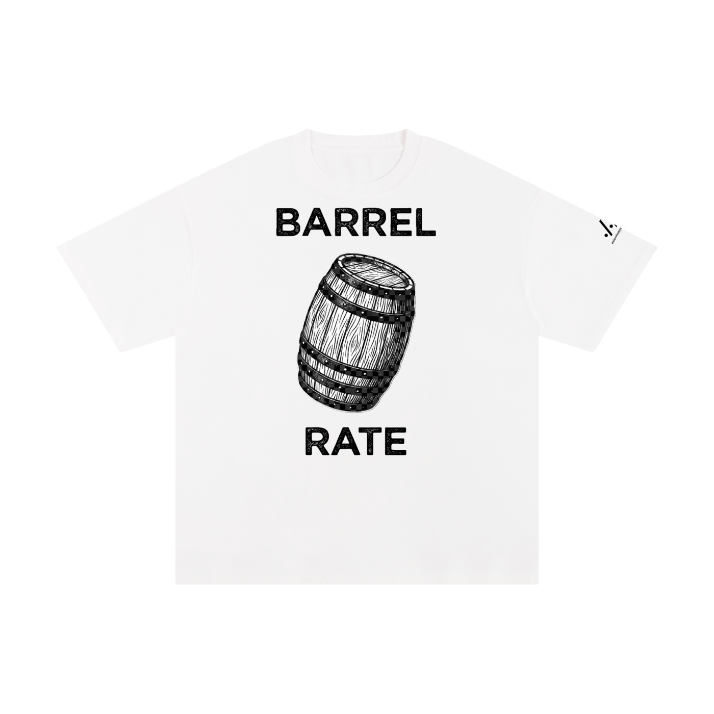 Barrel rate cotton tee — White