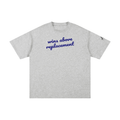 WAR cotton tee — Blue on grey