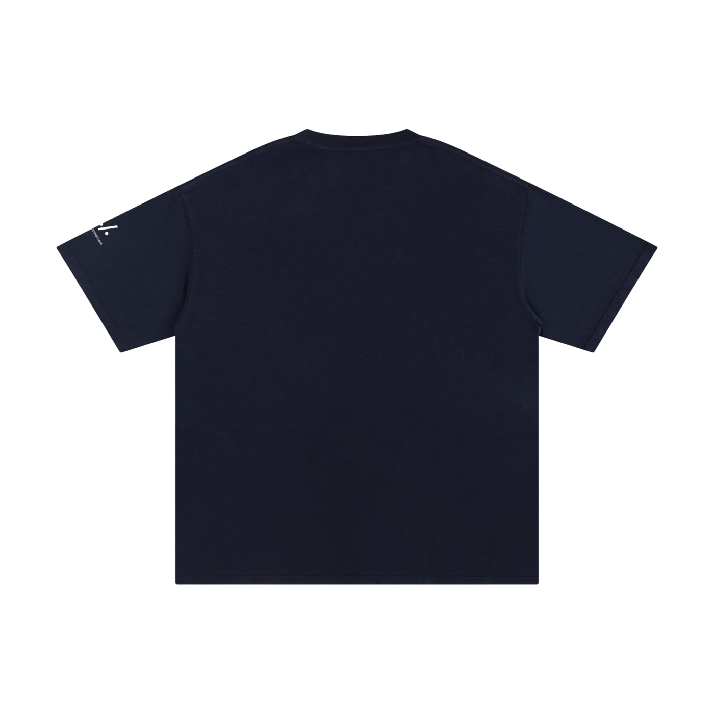 WAR cotton tee — Orange on navy