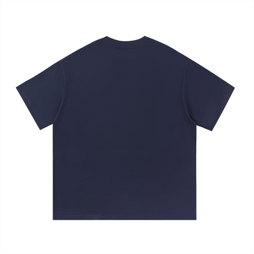 Ellipsis tee — Orange on navy