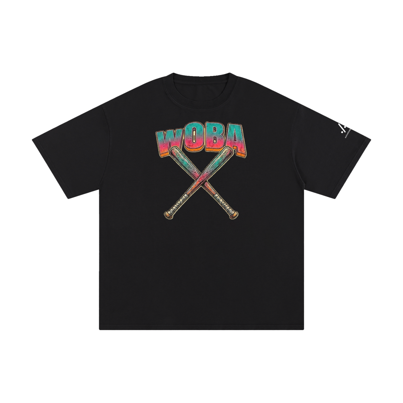 wOBA cotton tee — Black
