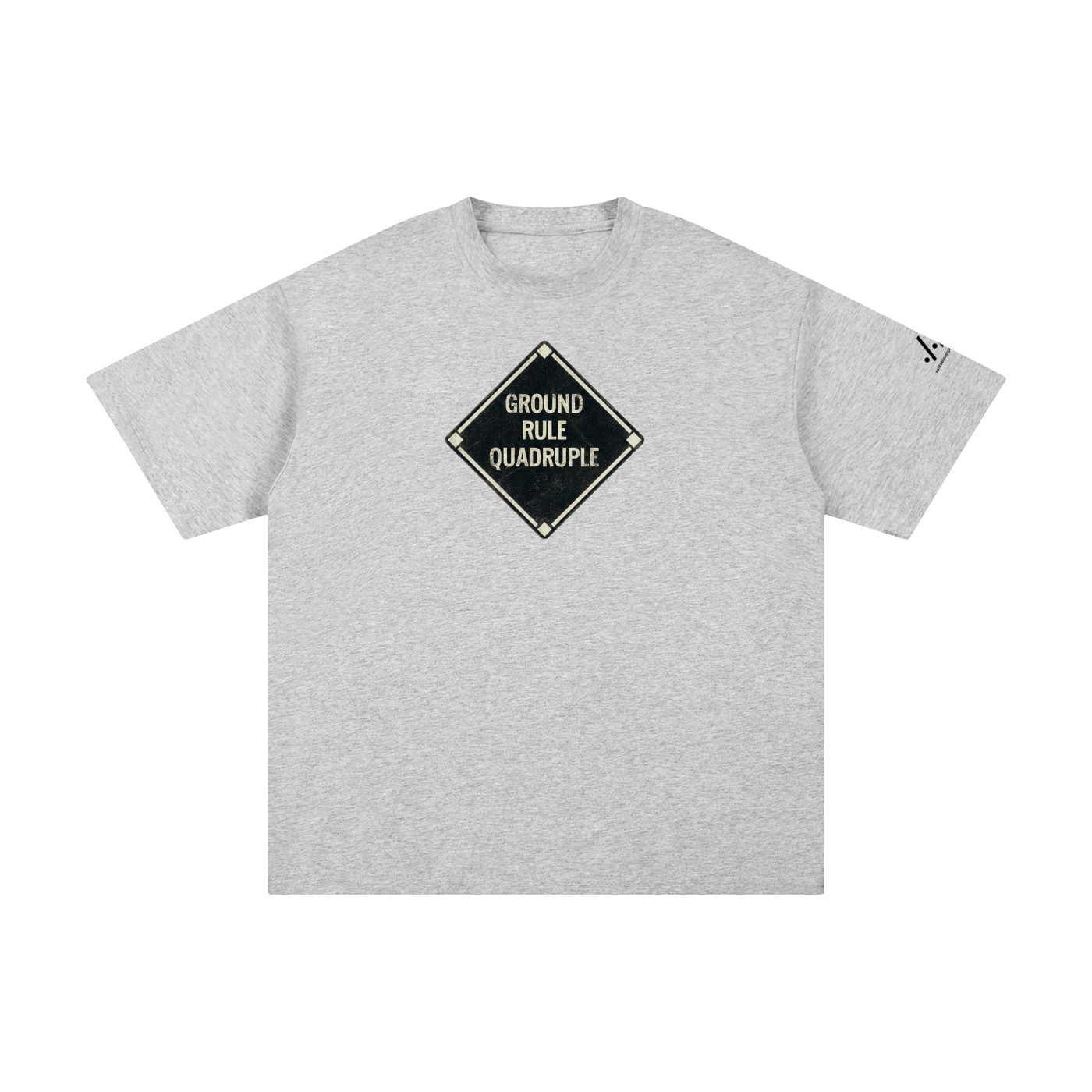 Ground rule quadruple — White, grey