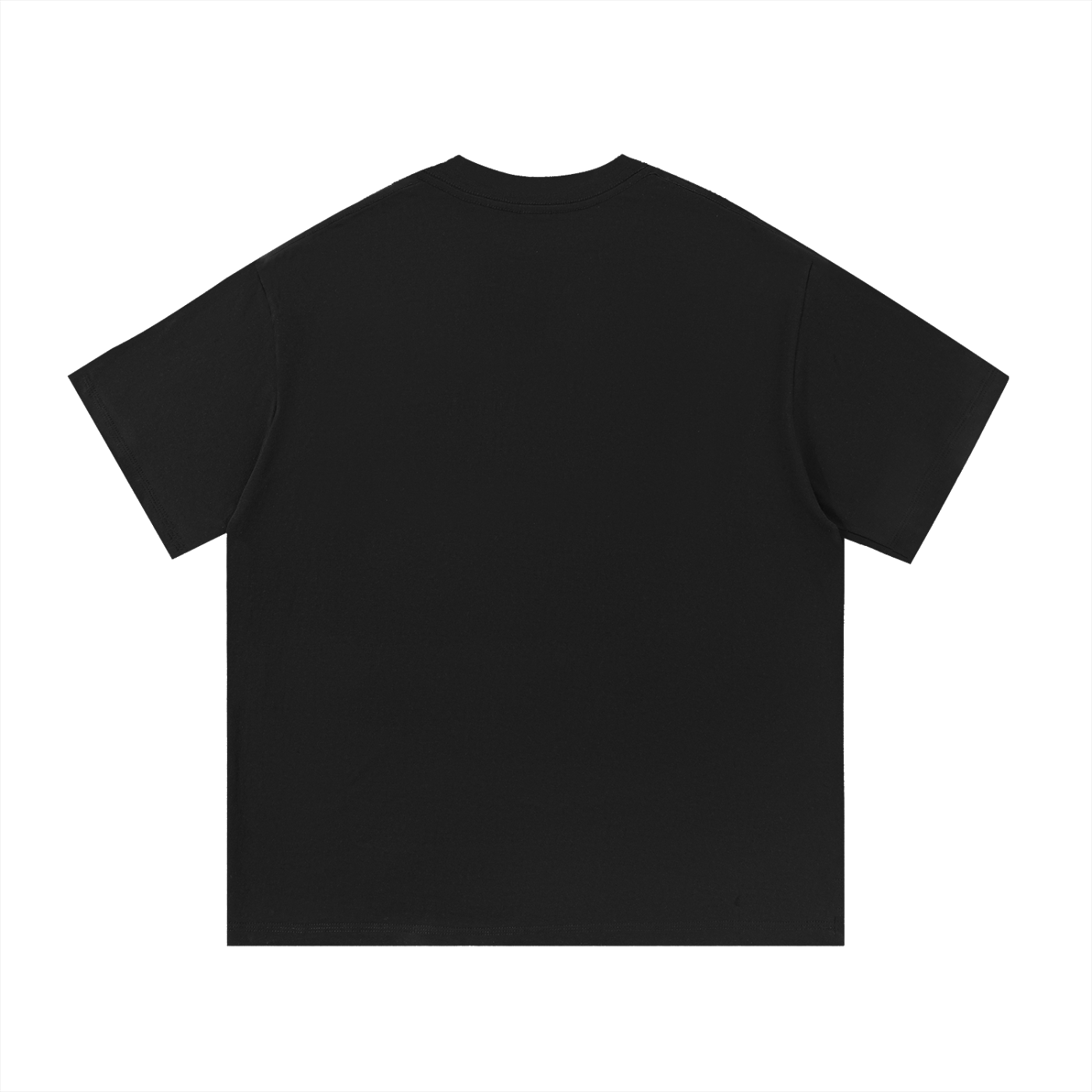 Ellipsis cotton tee — White on black