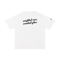 wRC+ cotton tee — Black on white