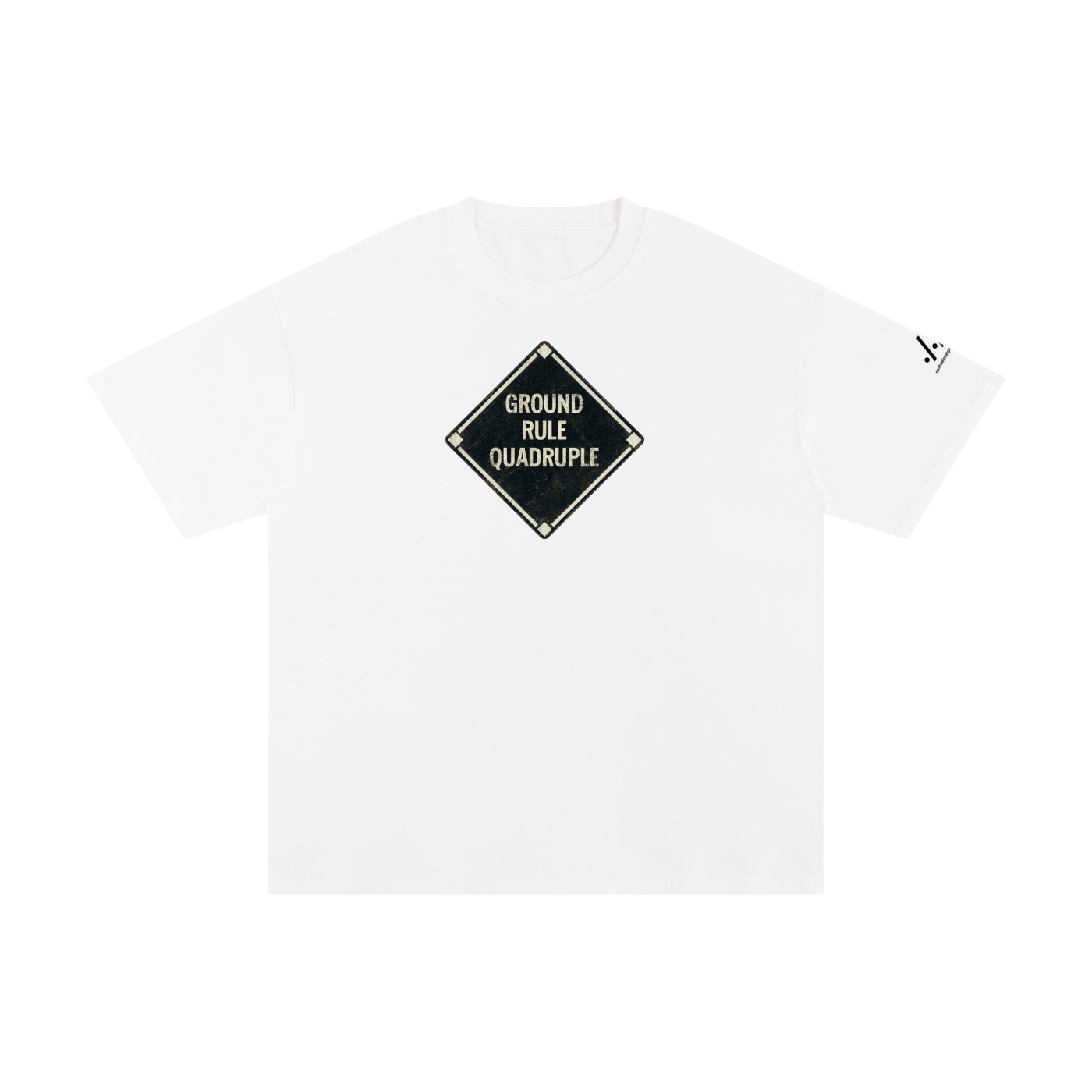Ground rule quadruple — White, grey