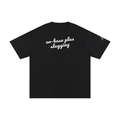 OPS cotton tee — White on black