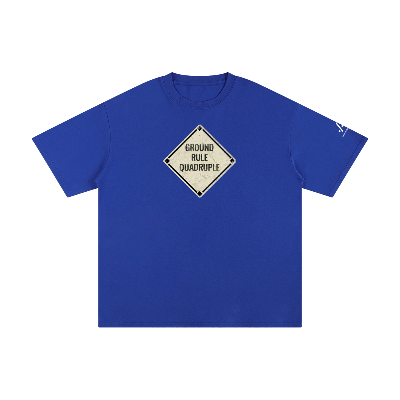 Ground rule quadruple — Black, navy, blue