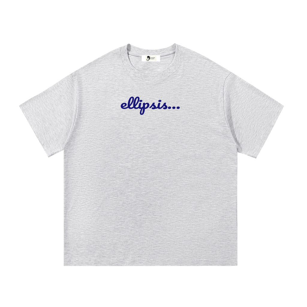 Ellipsis tee — Blue on gray