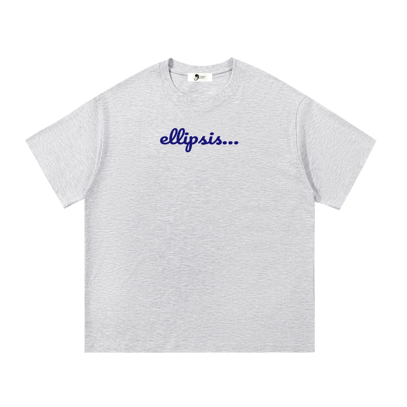 Ellipsis tee — Blue on gray