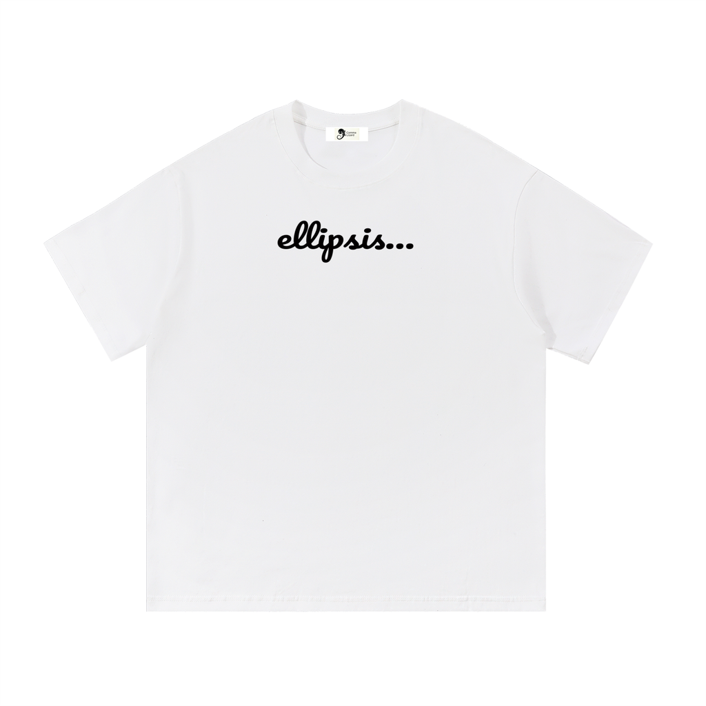 Ellipsis tee — Black on white