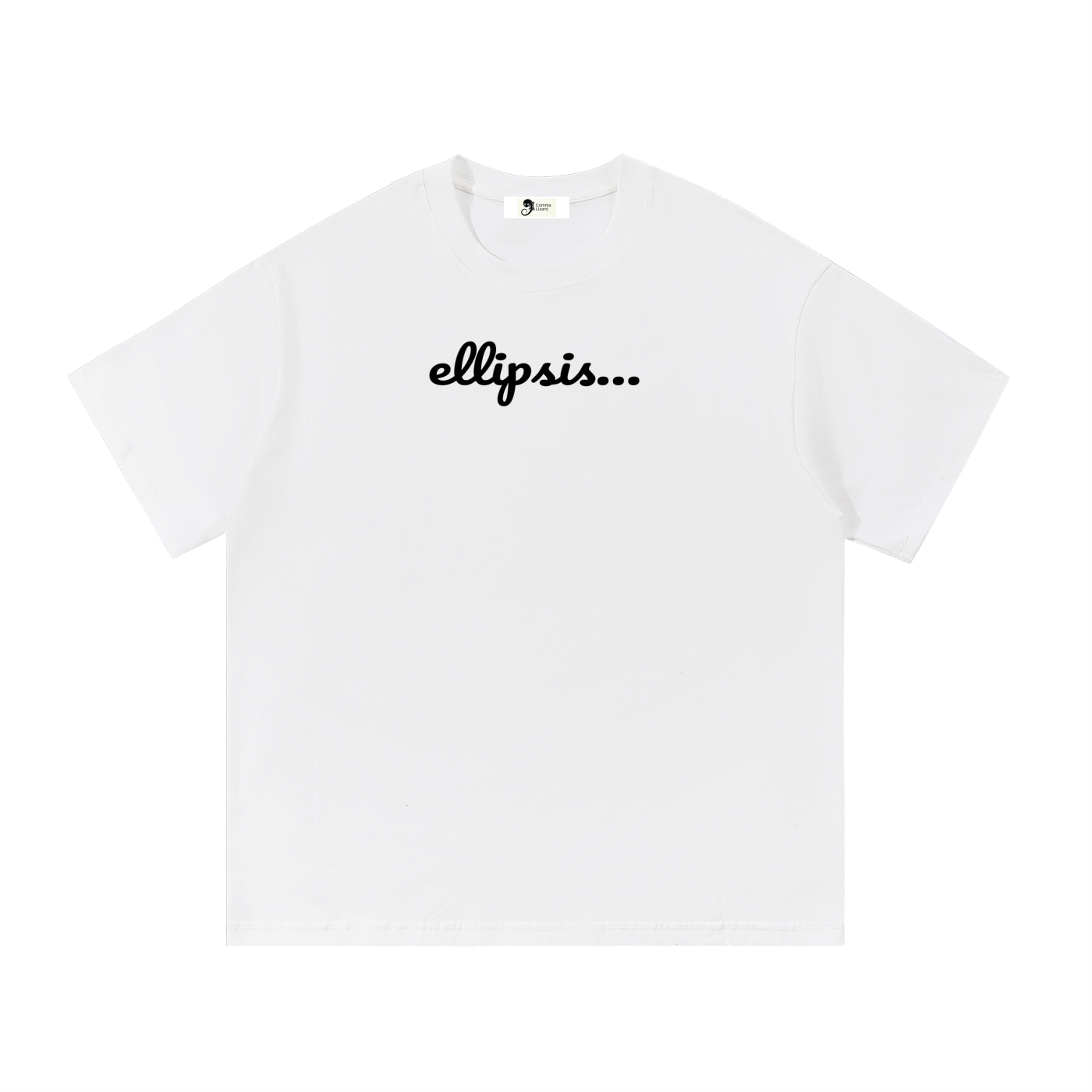 Ellipsis tee — Black on white