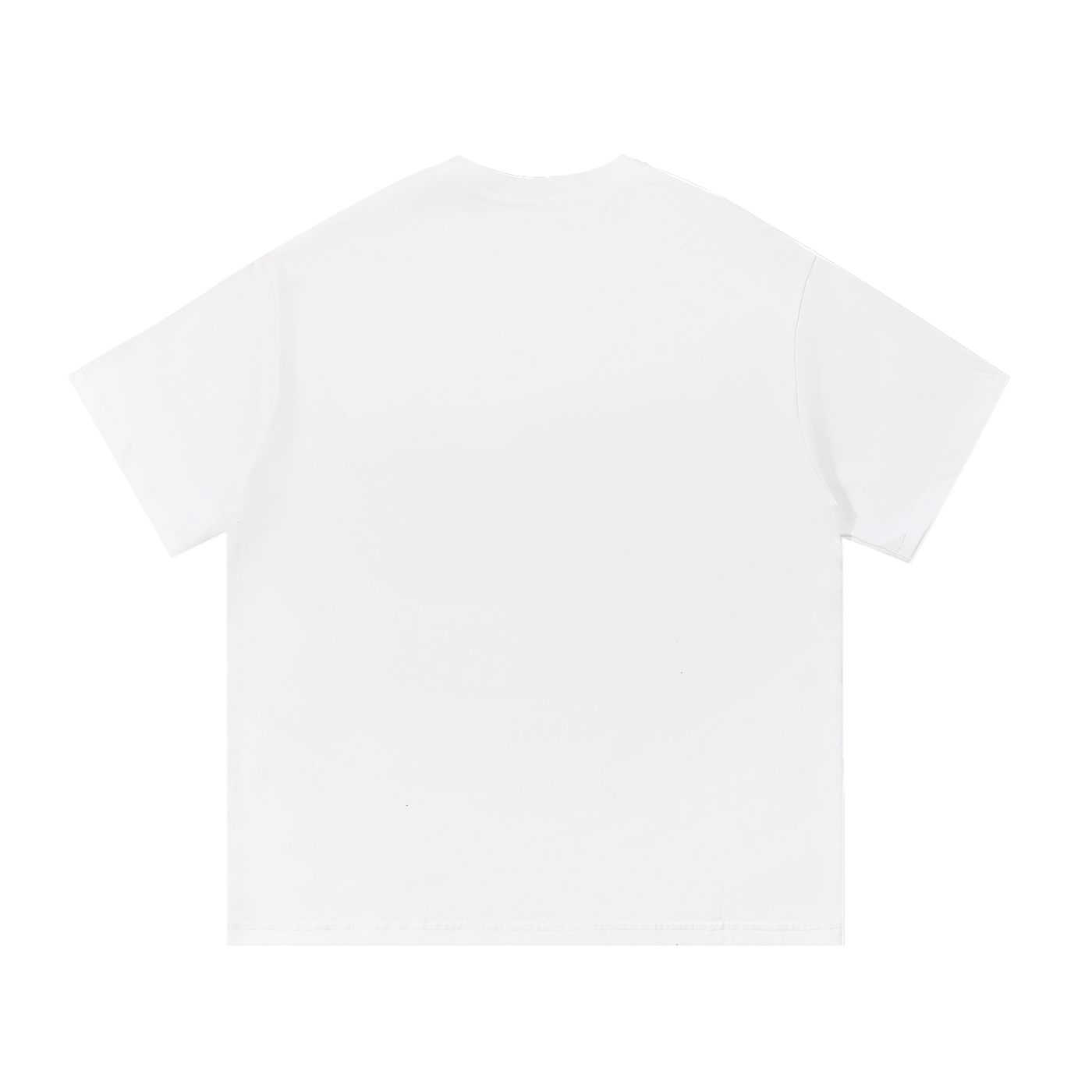 Em-dash slogan cotton tee — Black on white