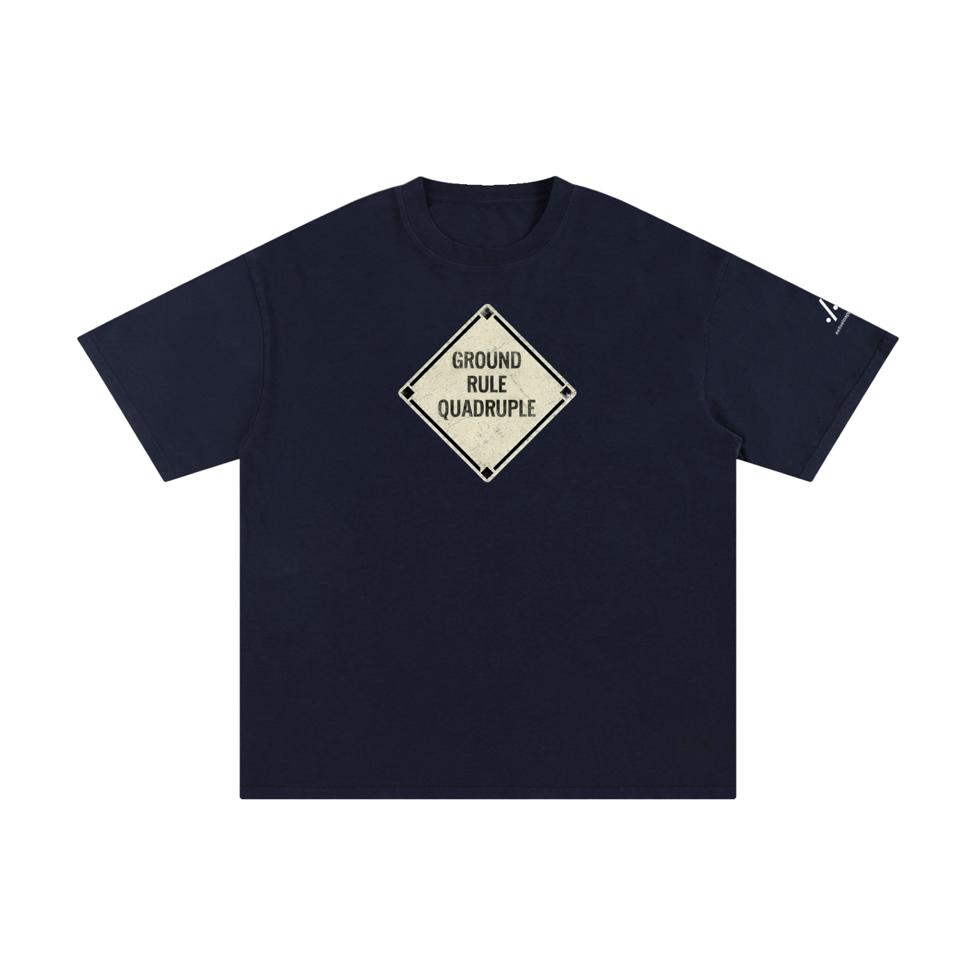 Ground rule quadruple — Black, navy, blue