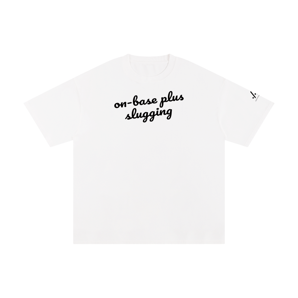 OPS cotton tee — Black on white
